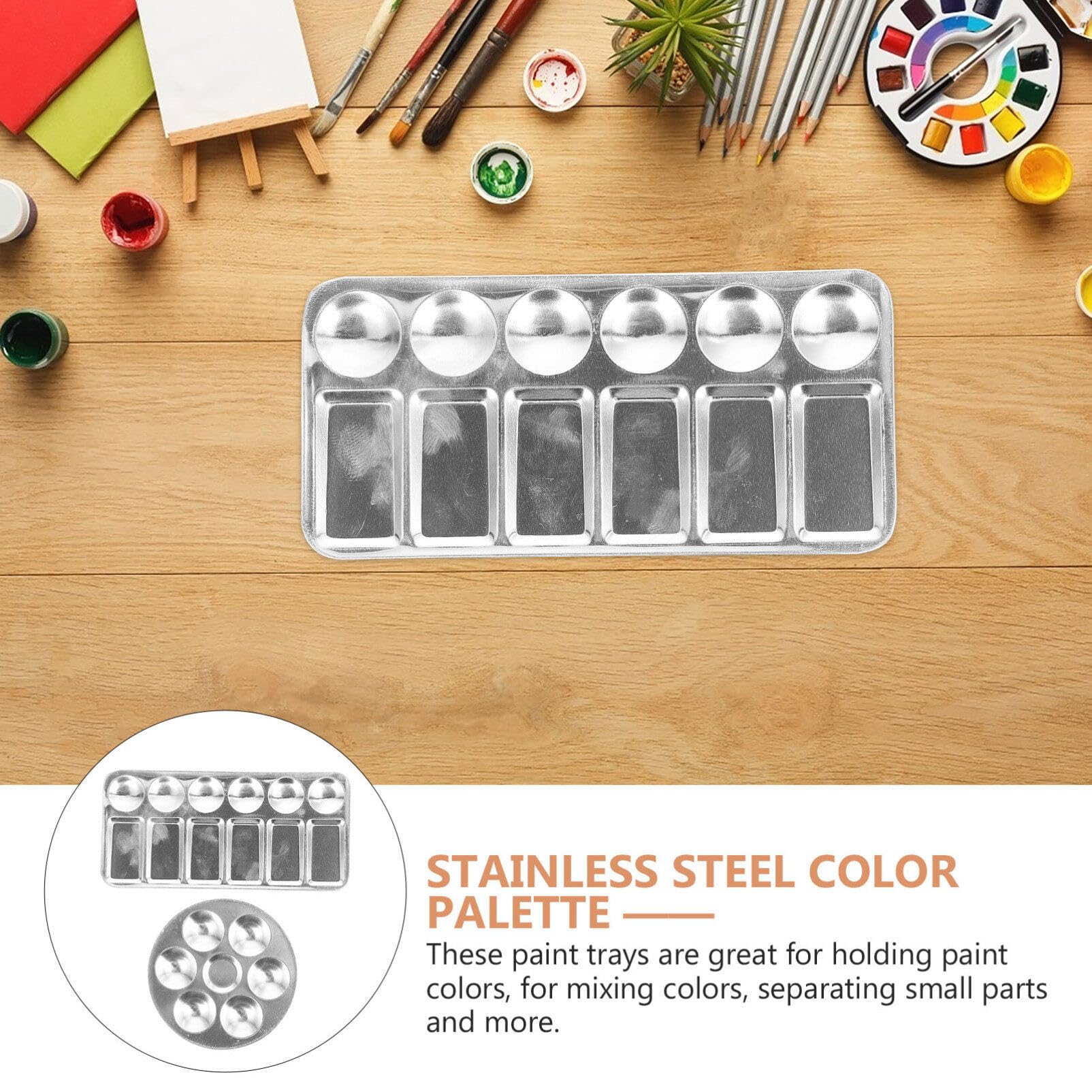 アートセット ステンレス 絵具・筆・パレット アートセット ステンレス 絵具・筆・パレット